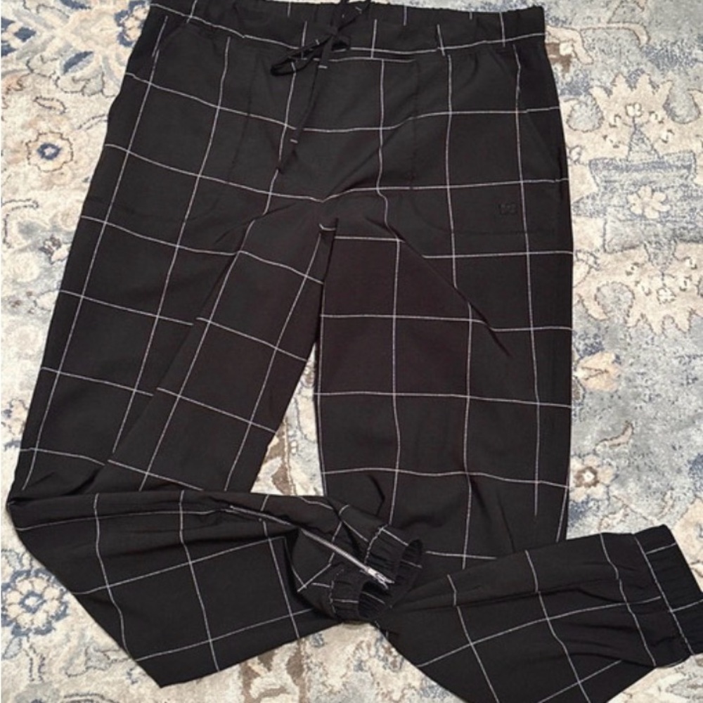 Black Windowpane Albion Fit Joggers